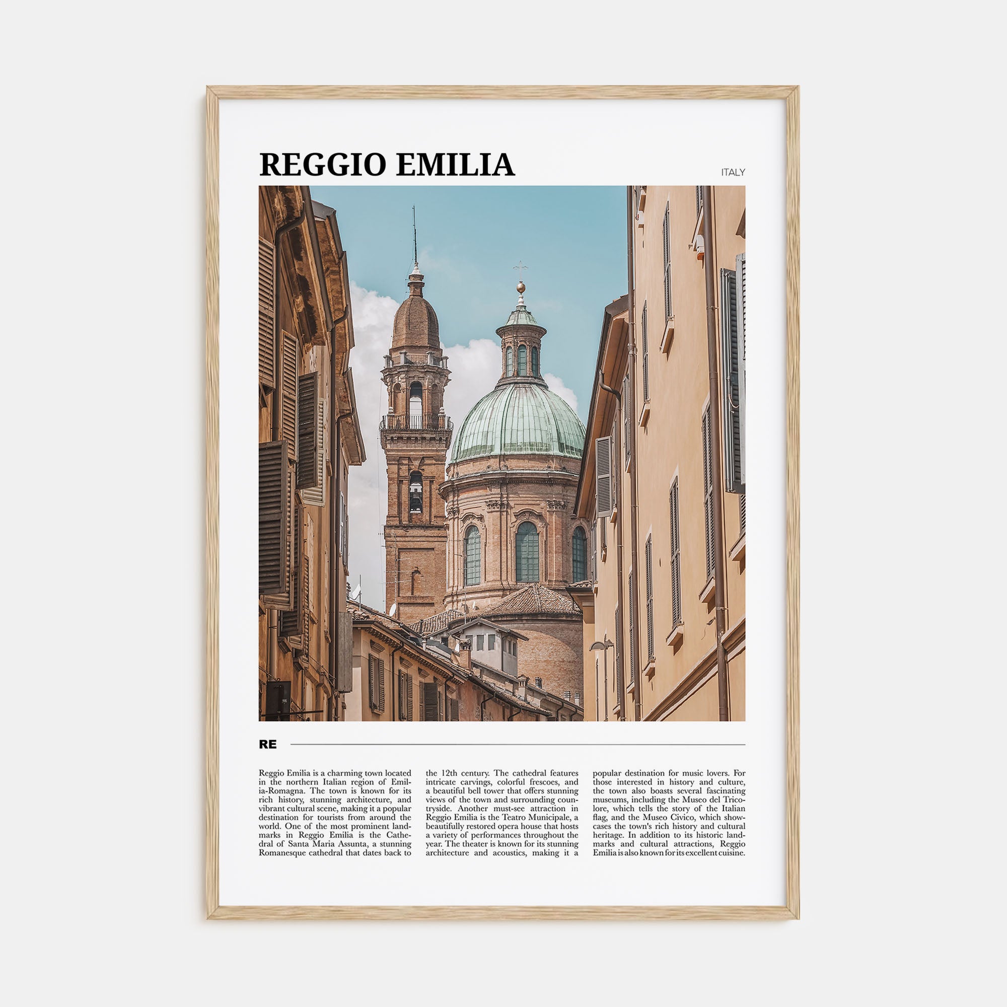 Reggio Emilia Travel Color Poster