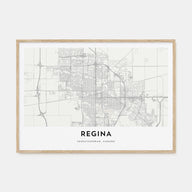 Regina Map Landscape Poster