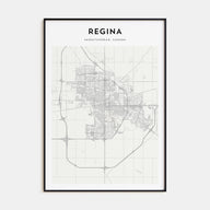 Regina Map Portrait Poster