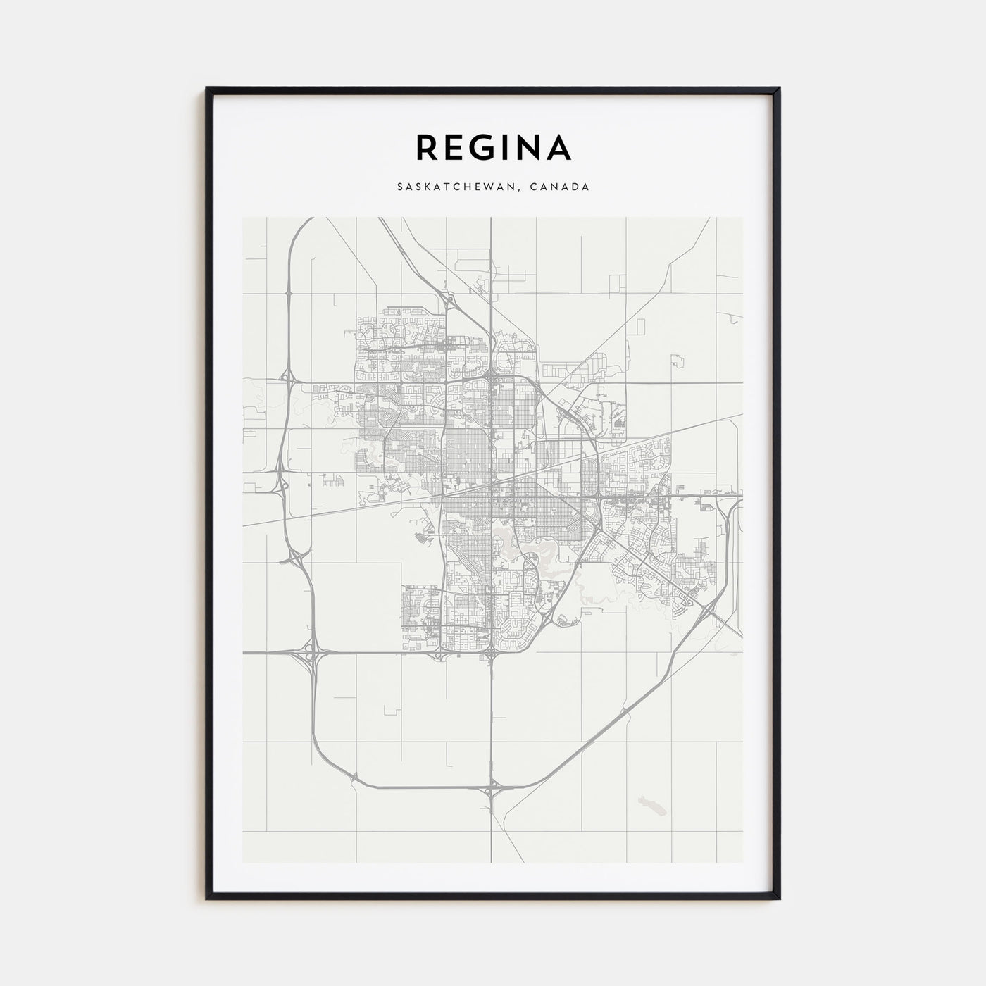Regina Map Portrait Poster