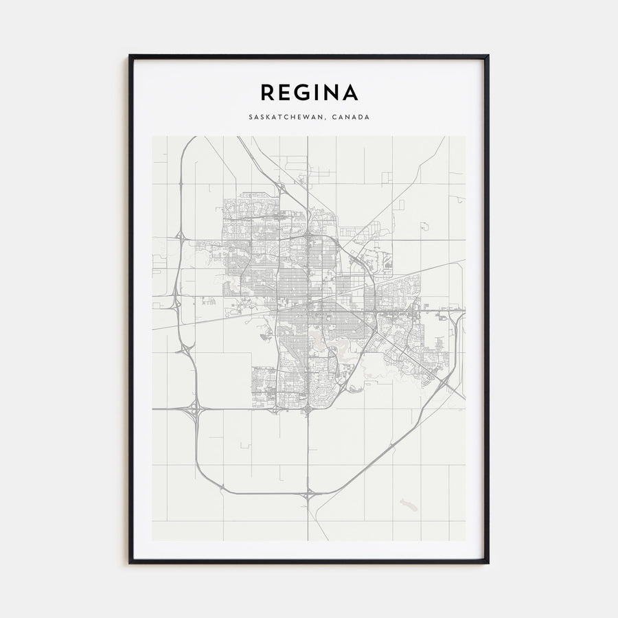 Regina Map Portrait Poster