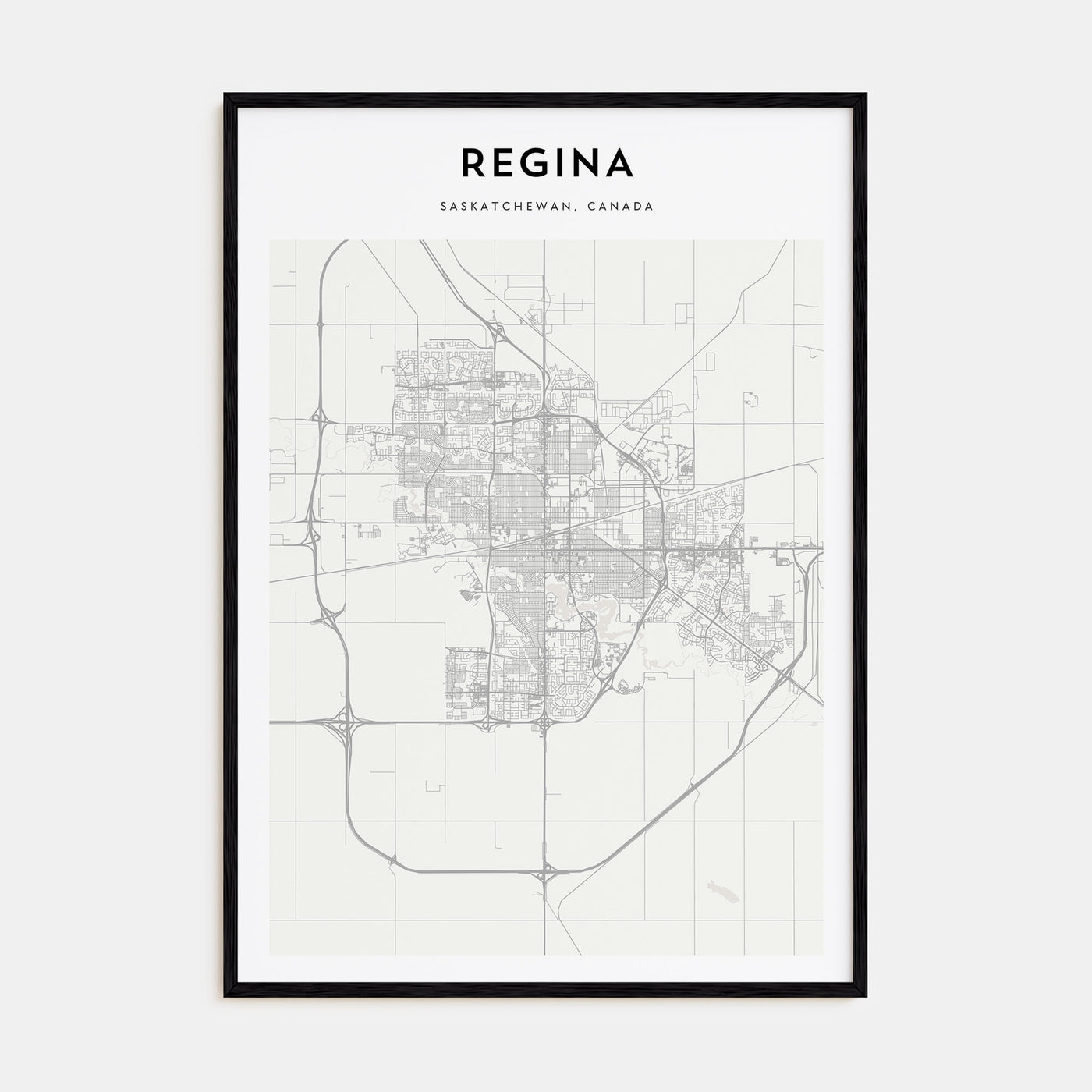 Regina Map Portrait Poster