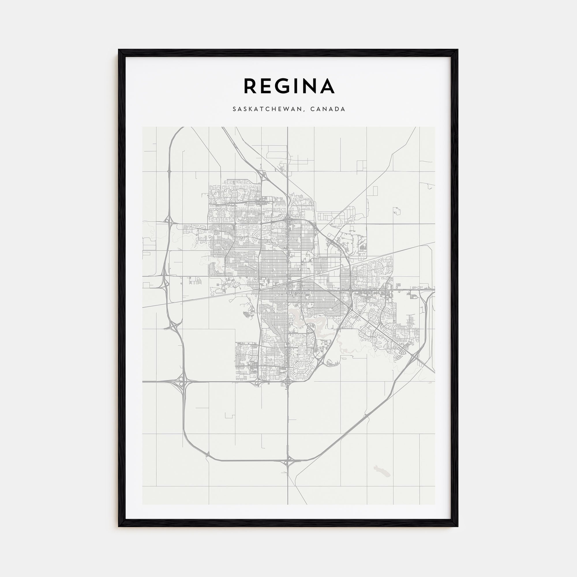 Regina Map Portrait Poster