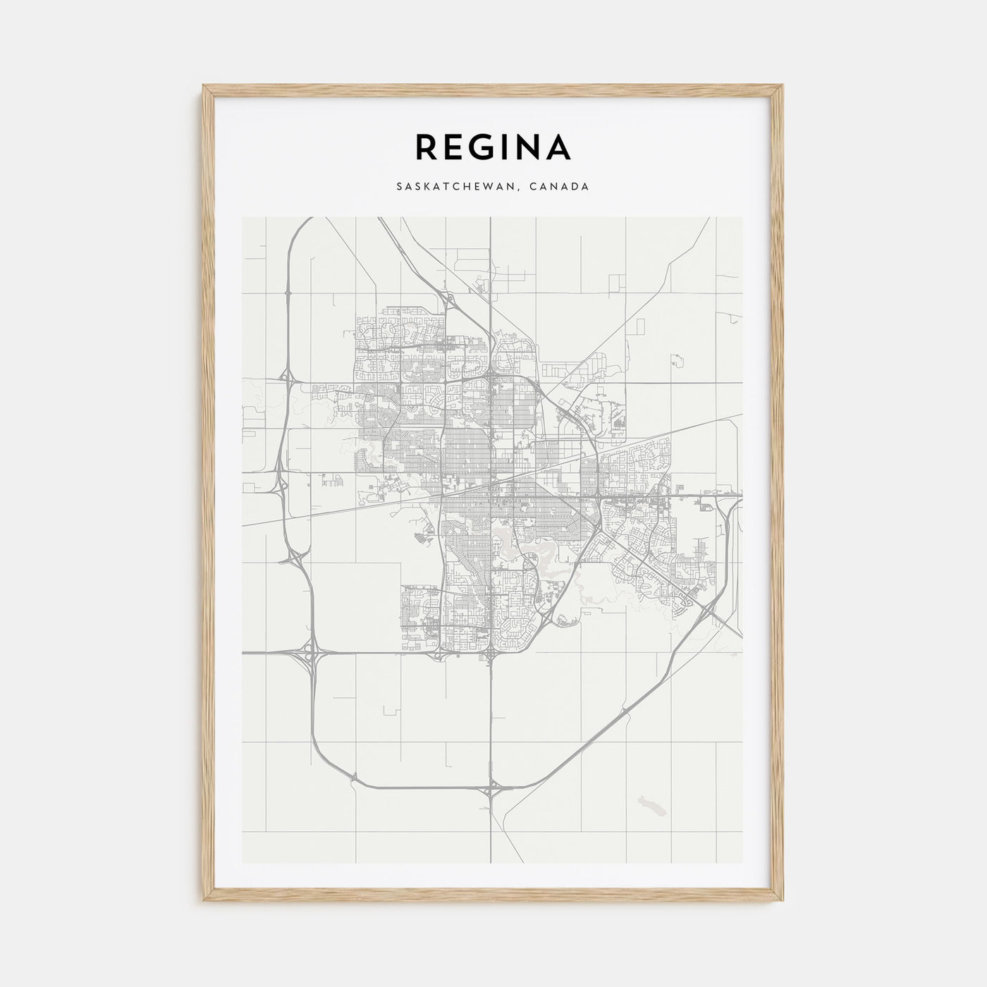 Regina Map Portrait Poster