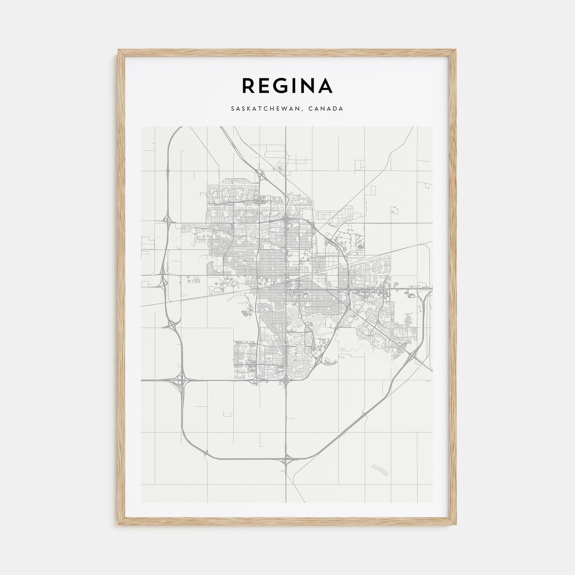 Regina Map Portrait Poster