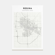 Regina Map Portrait Poster