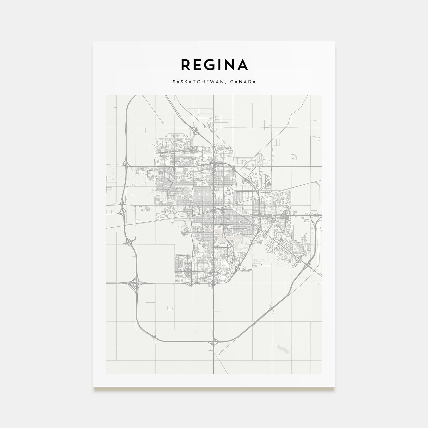 Regina Map Portrait Poster