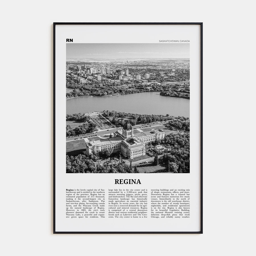 Regina Travel B&W Poster