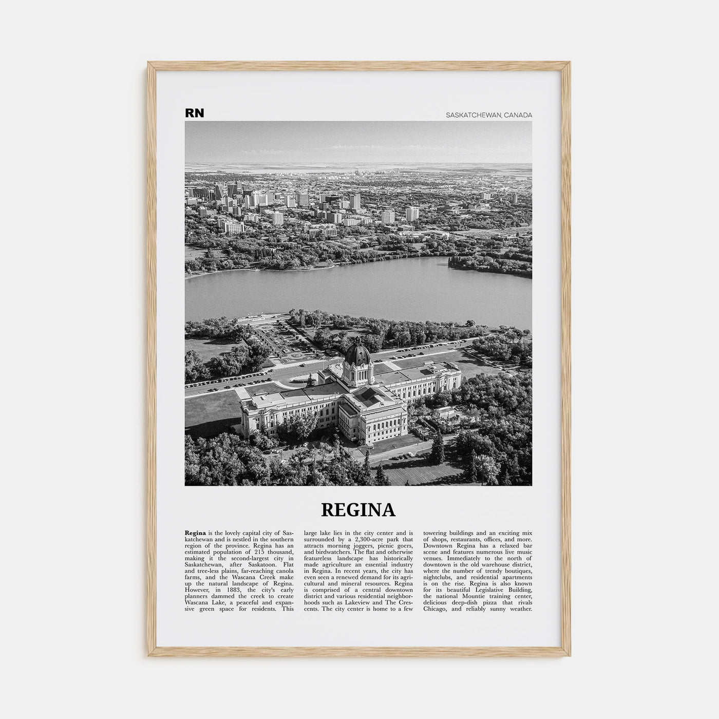 Regina Travel B&W Poster