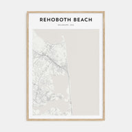 Rehoboth Beach Map Portrait Poster