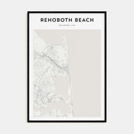 Rehoboth Beach Map Portrait Poster