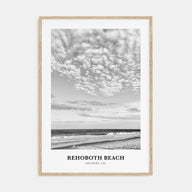 Rehoboth Beach Portrait B&W Poster