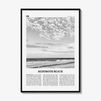Rehoboth Beach Print Black and White, Rehoboth Beach Wall Art, Rehoboth Beach Poster, Rehoboth Beach Photo, Rehoboth Décor, Delaware, USA