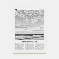 Rehoboth Beach Travel B&W Poster