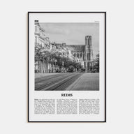 Reims Travel B&W Poster