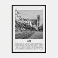 Reims Travel B&W Poster