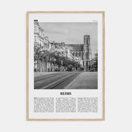 Reims Travel B&W Poster