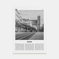 Reims Travel B&W Poster