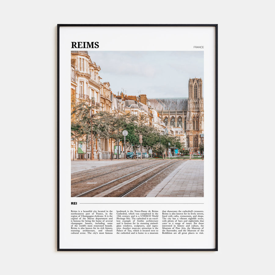 Reims Travel Color Poster