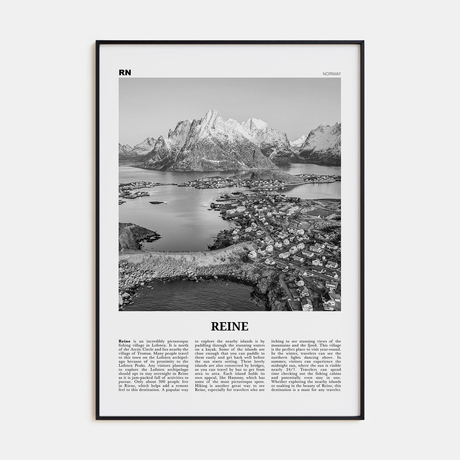 Reine Travel B&W Poster