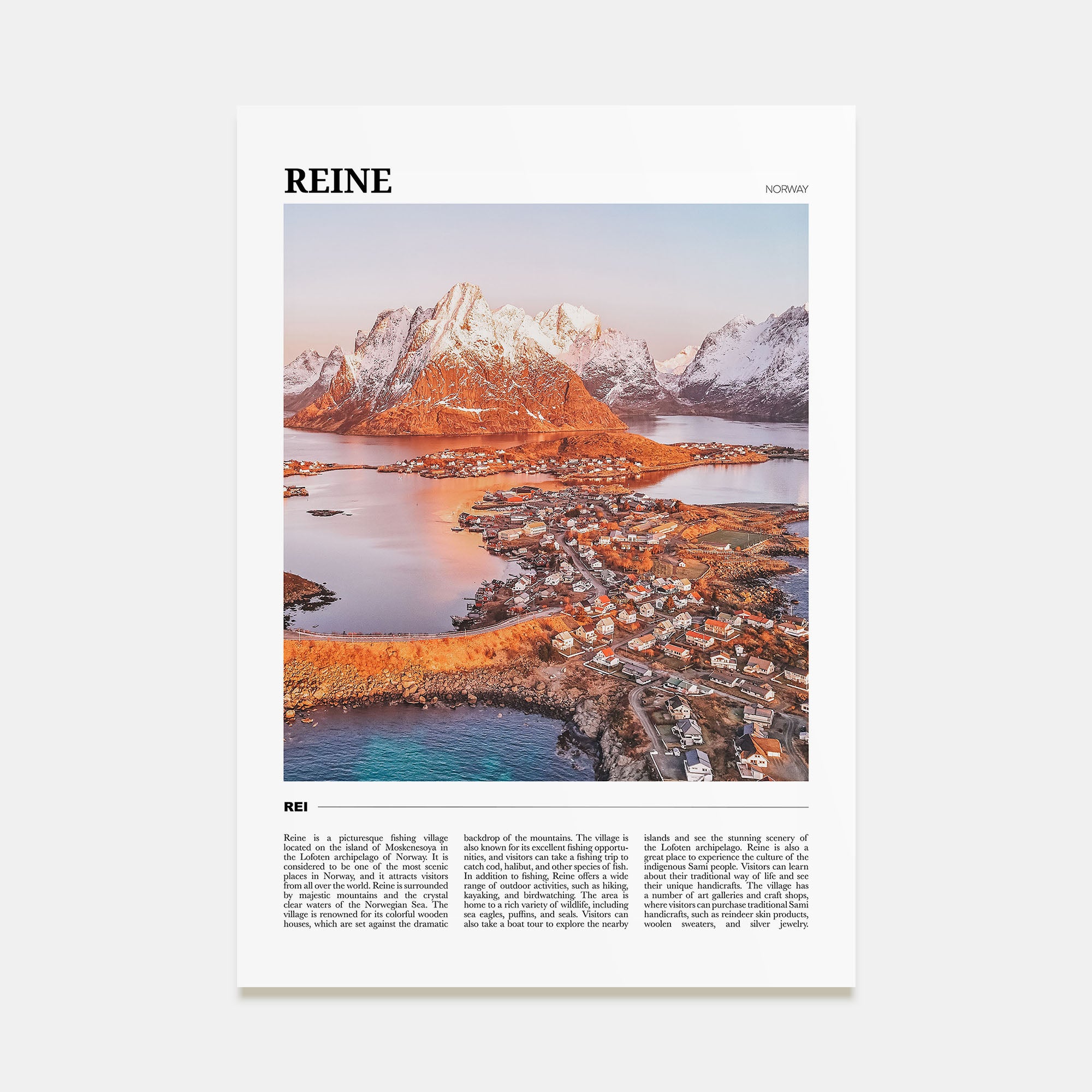 Reine Travel Color Poster