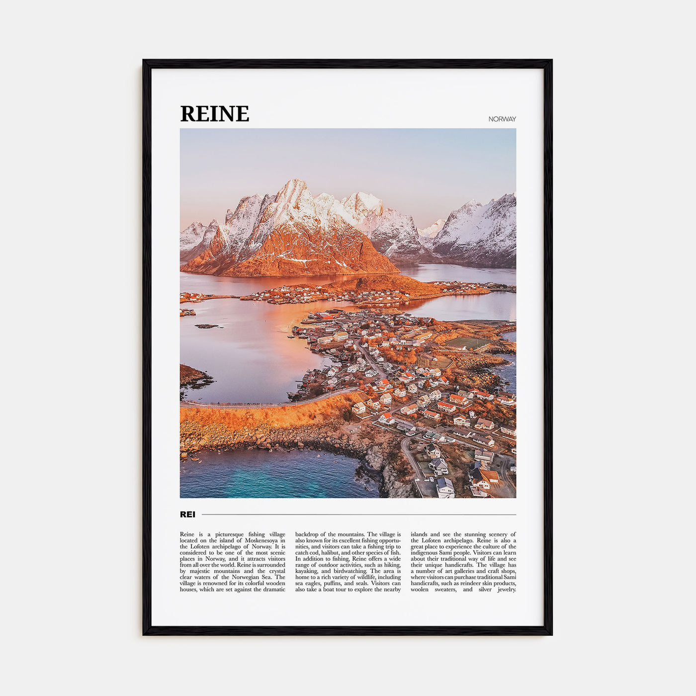 Reine Travel Color Poster