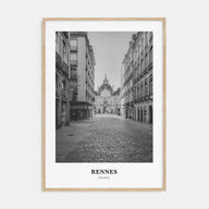 Rennes Portrait B&W Poster