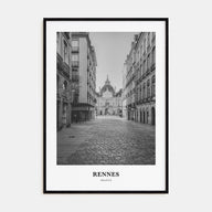 Rennes Portrait B&W Poster