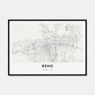 Reno Map Landscape Poster