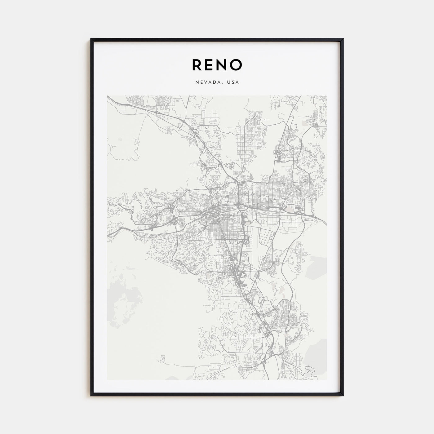 Reno Map Portrait Poster