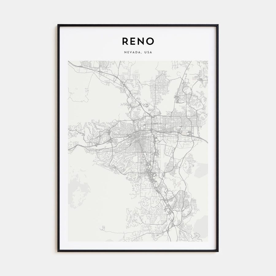 Reno Map Portrait Poster