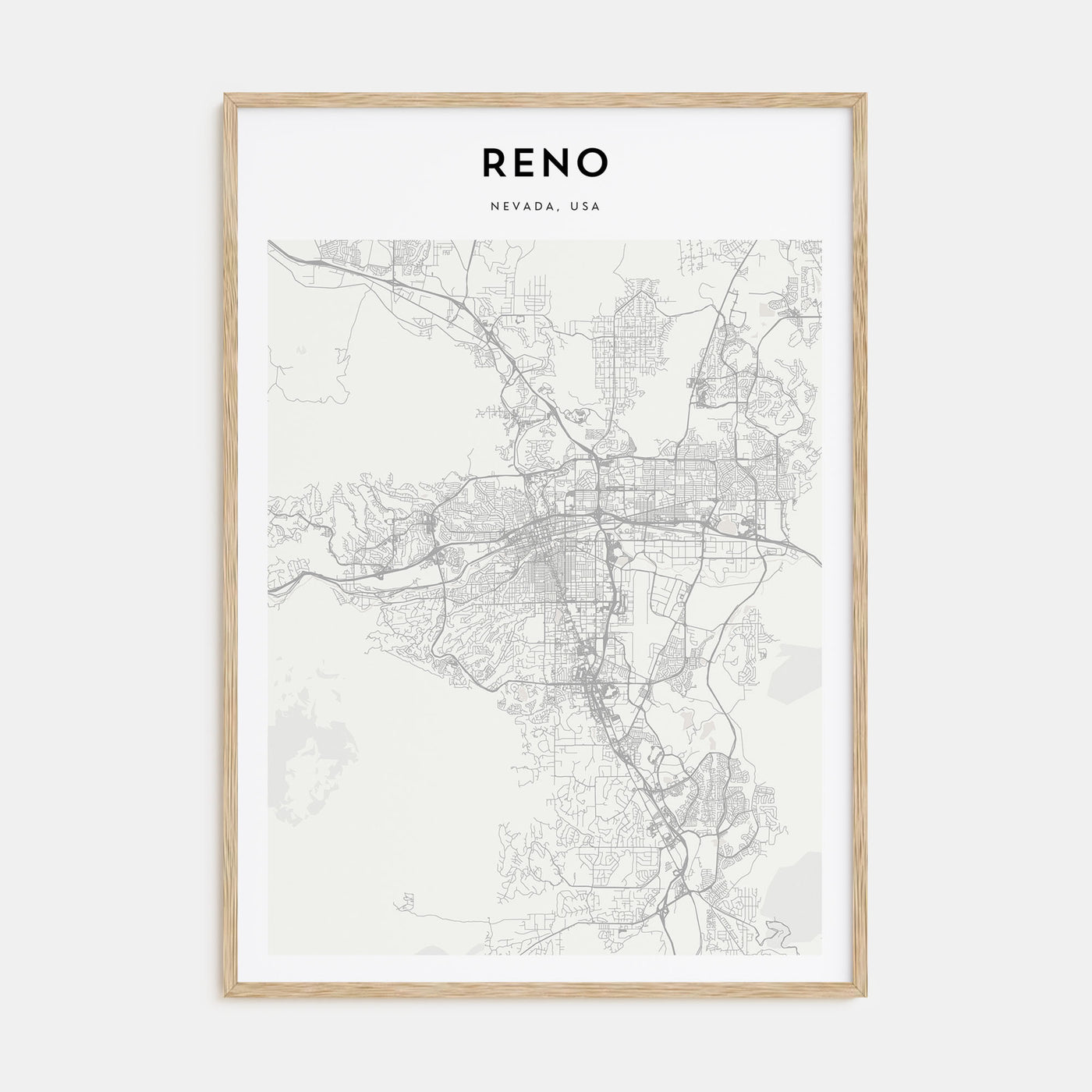 Reno Map Portrait Poster