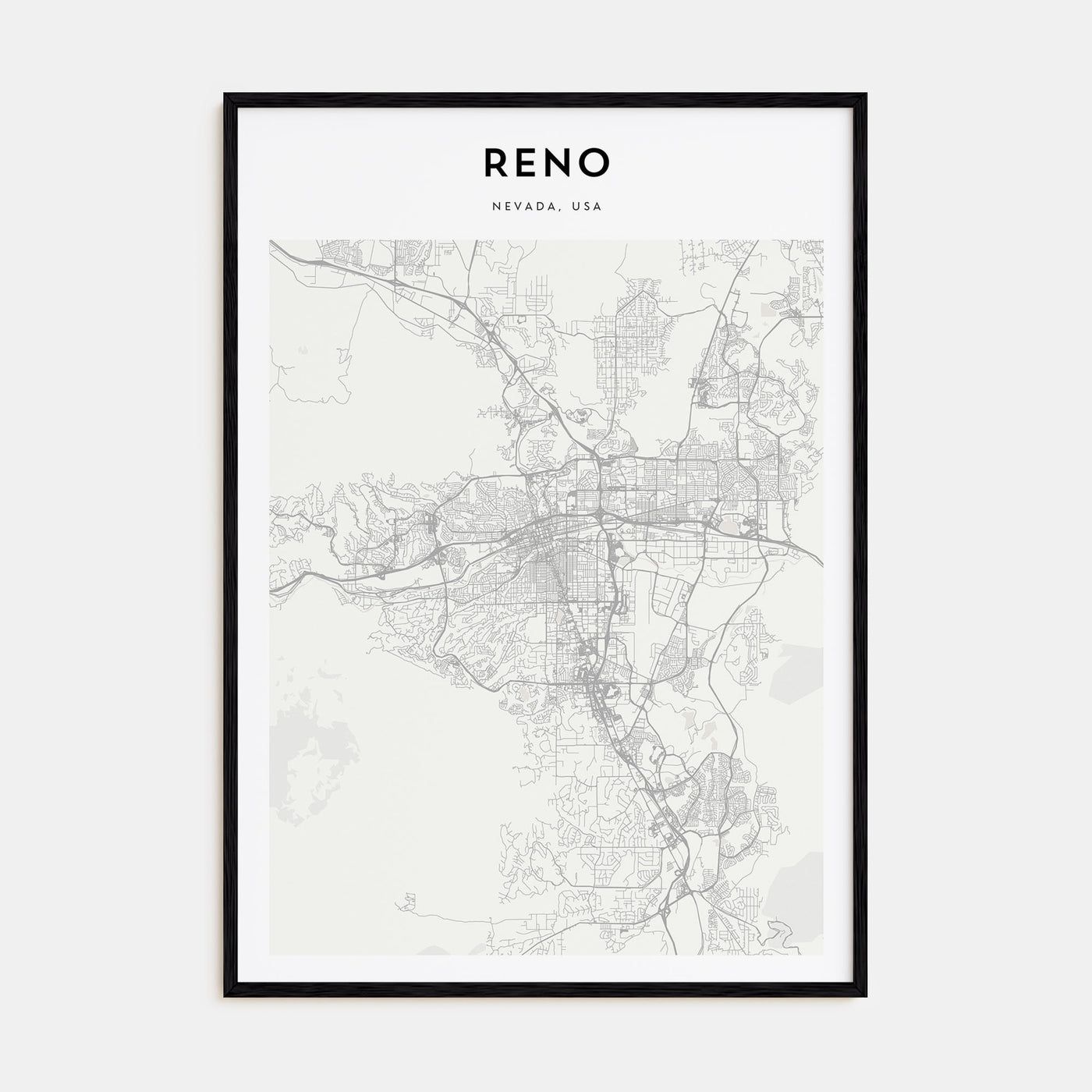Reno Map Portrait Poster