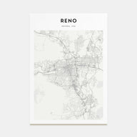 Reno Map Portrait Poster