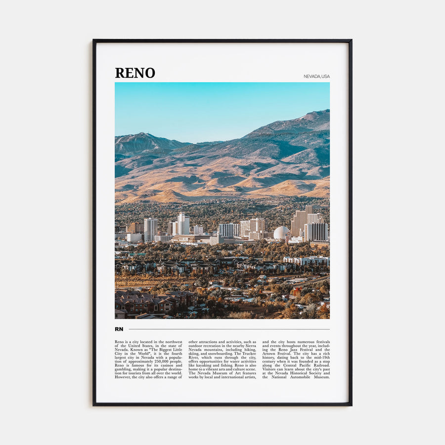 Reno Travel Color Poster
