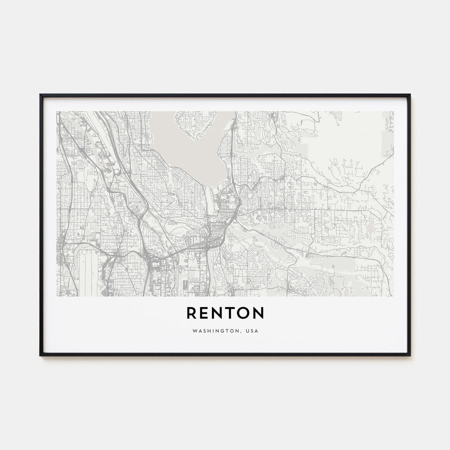 Renton Map Landscape Poster