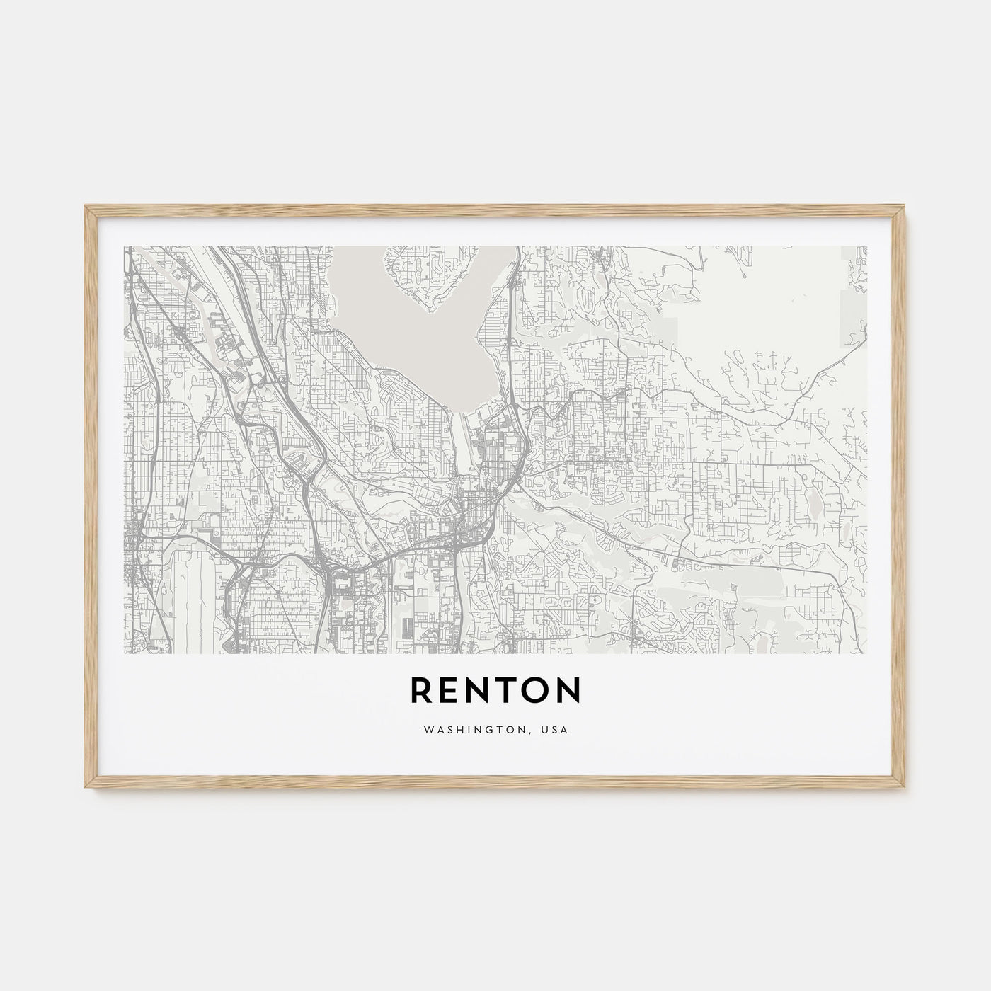 Renton Map Landscape Poster