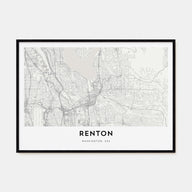 Renton Map Landscape Poster