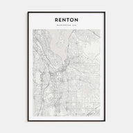 Renton Map Portrait Poster