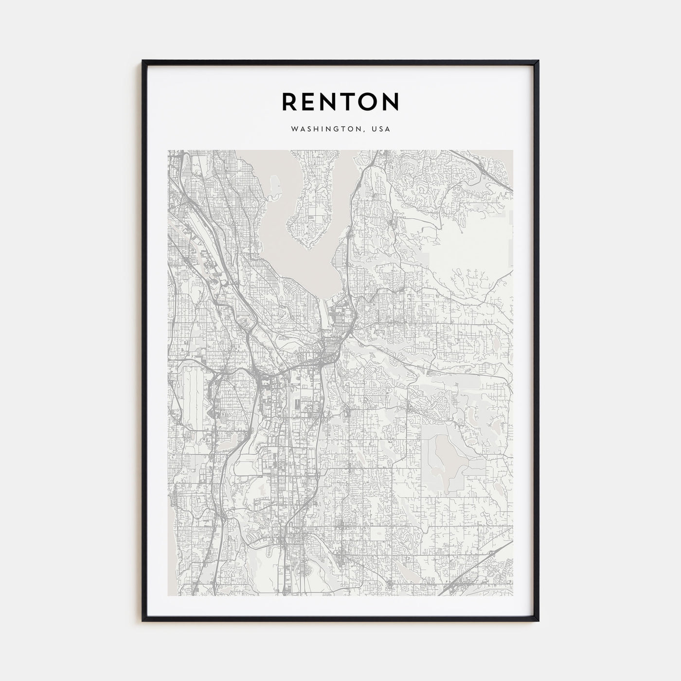 Renton Map Portrait Poster