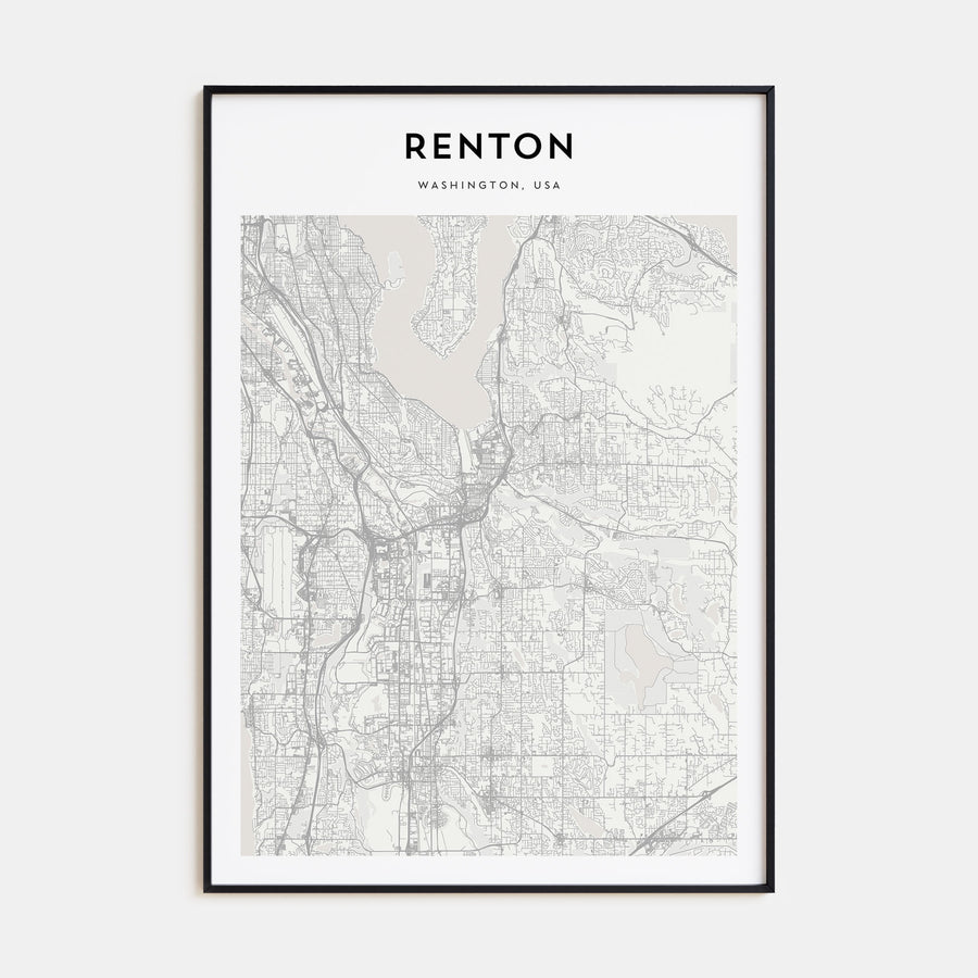 Renton Map Portrait Poster