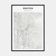 Renton Map Portrait Poster