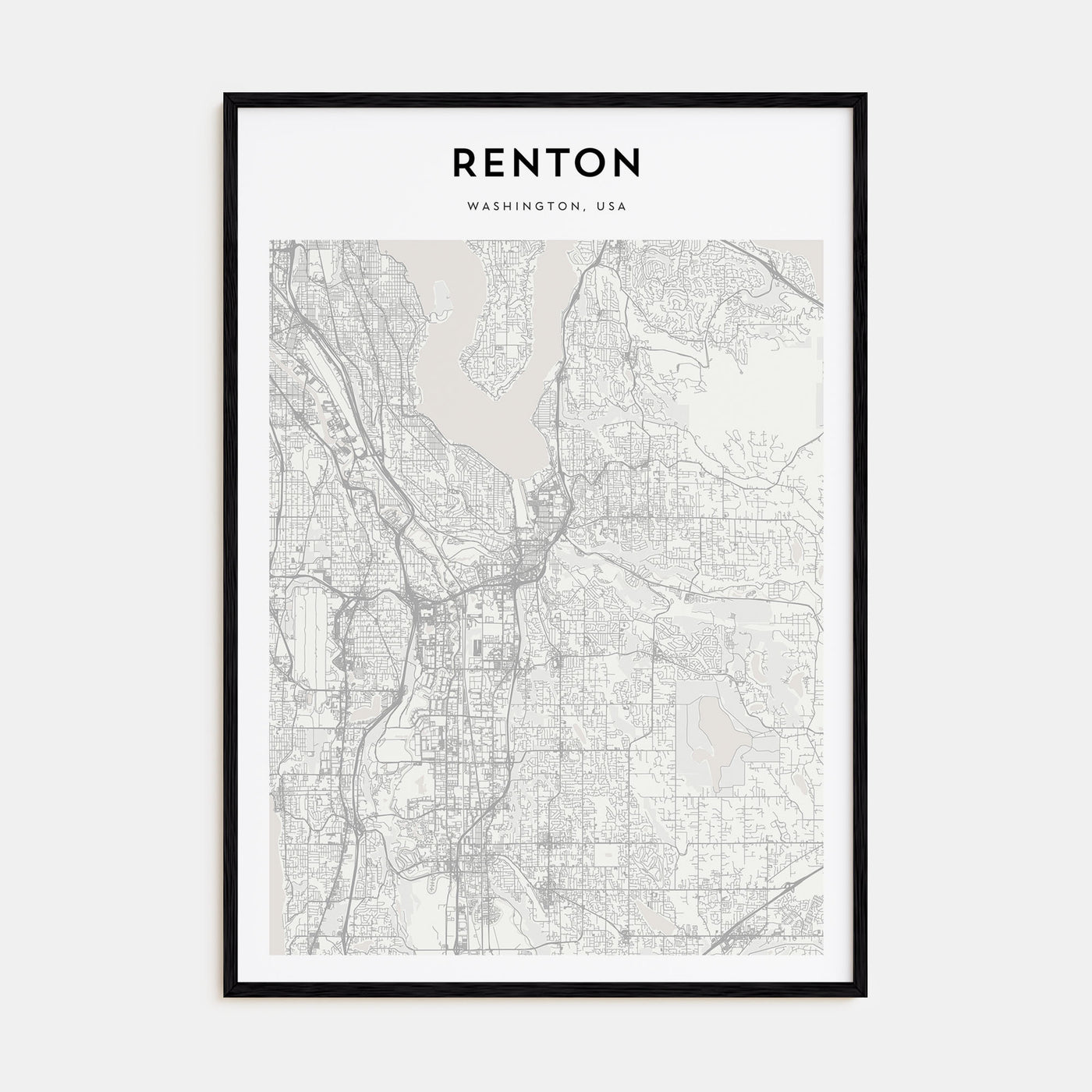 Renton Map Portrait Poster