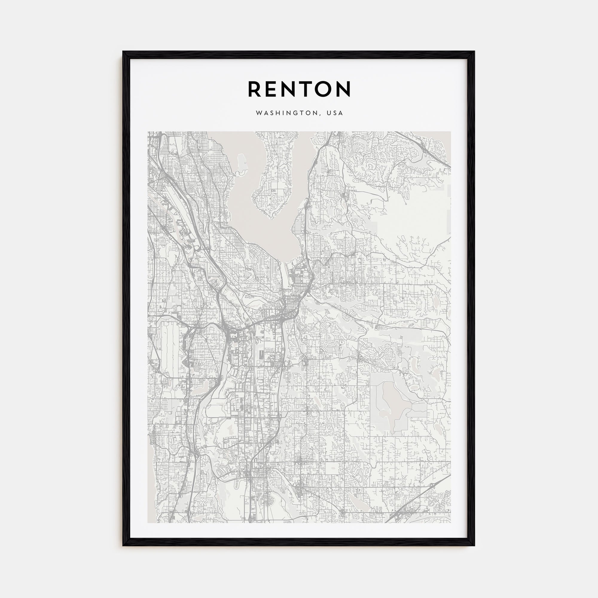 Renton Map Portrait Poster