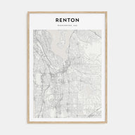 Renton Map Portrait Poster