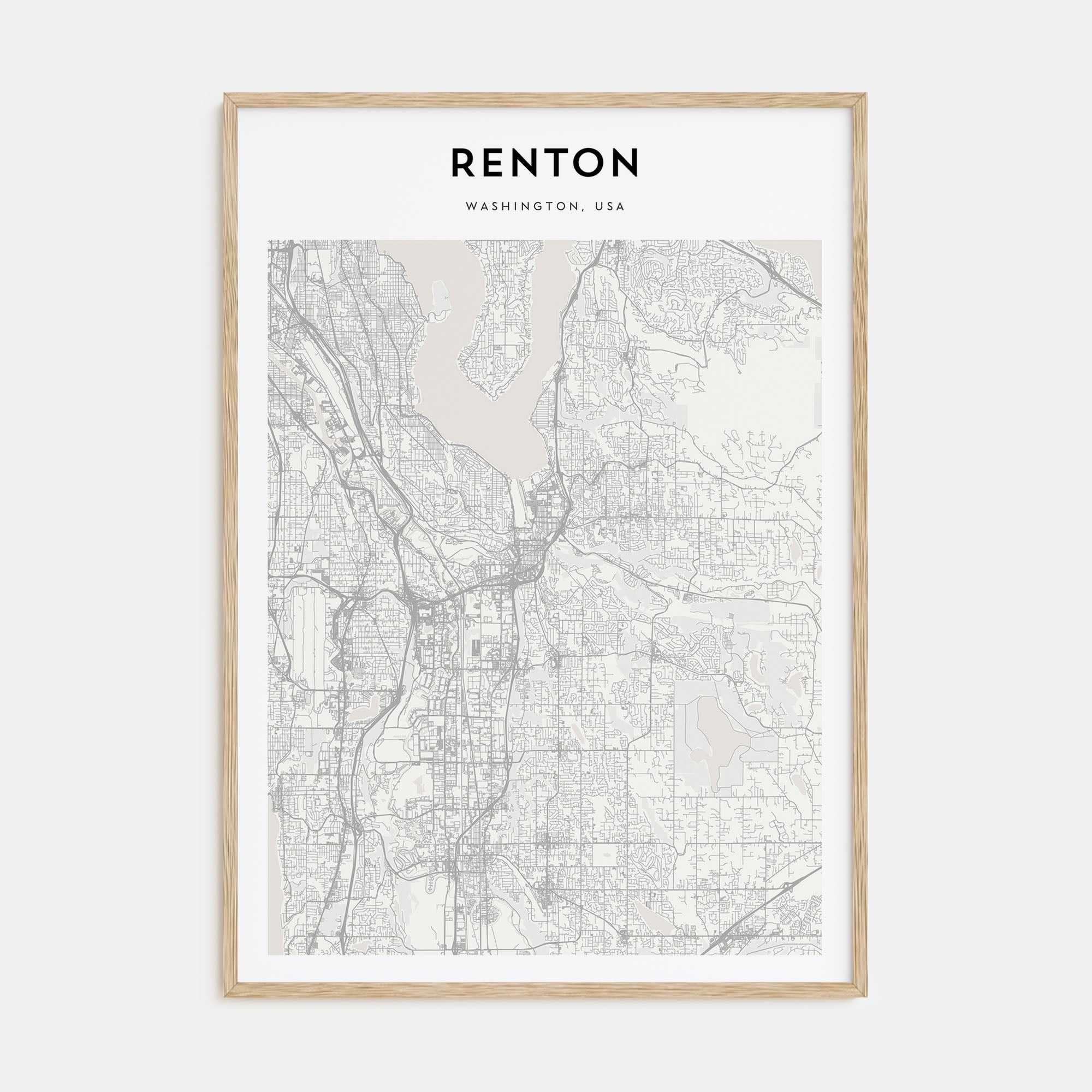 Renton Map Portrait Poster