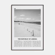 Republic of Liberia Travel B&W Poster