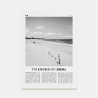 Republic of Liberia Travel B&W Poster