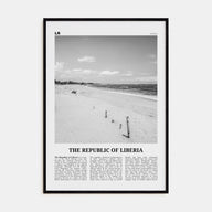 Republic of Liberia Travel B&W Poster