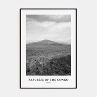 Republic of the Congo Portrait B&W Poster